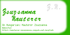 zsuzsanna mauterer business card
